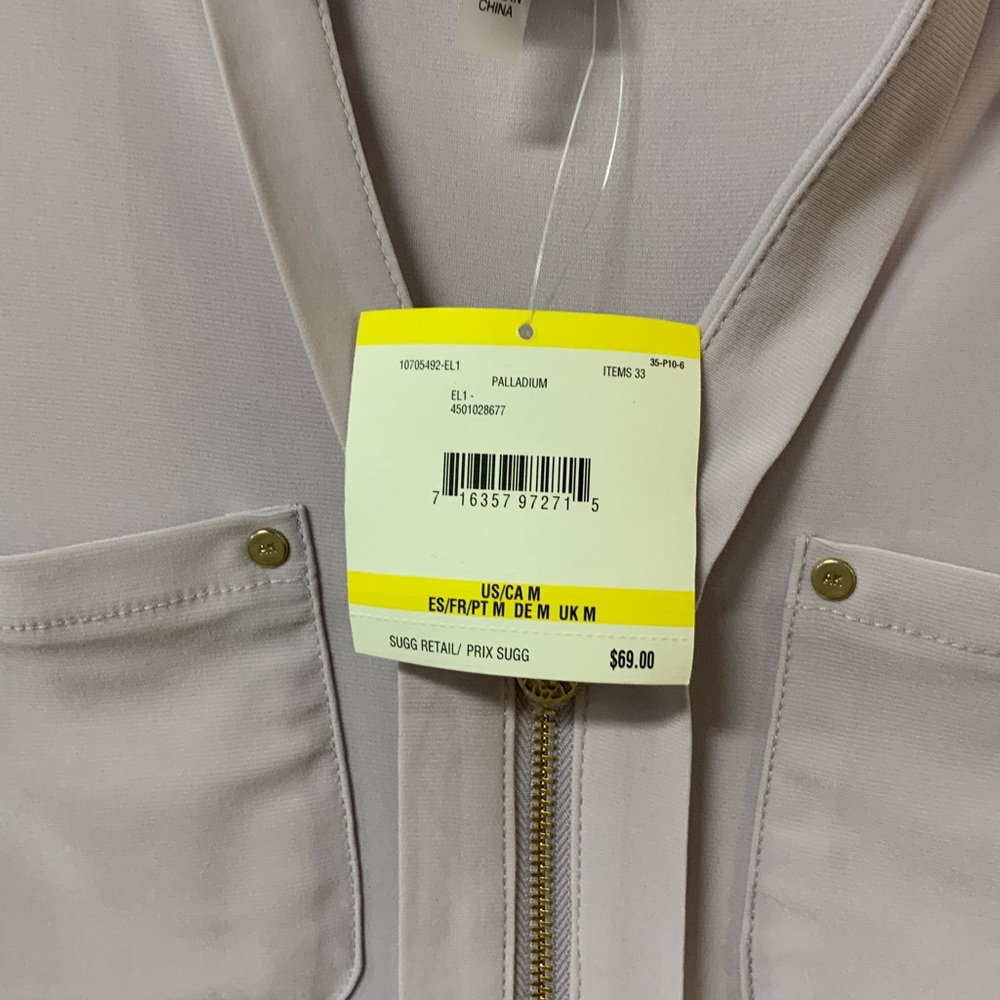 Anne Klein lavender half zip blouse - Picture 3 of 4